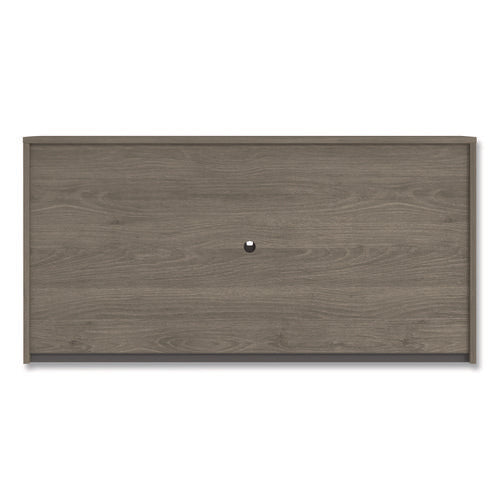Alera Seville Hutch With Doors, 4 Compartments, 72w X 16d X 36h, Walnut