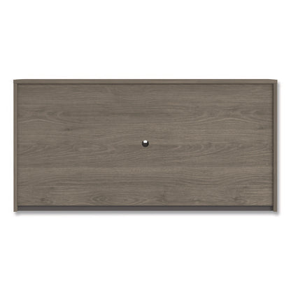 Alera Seville Hutch With Doors, 4 Compartments, 72w X 16d X 36h, Walnut