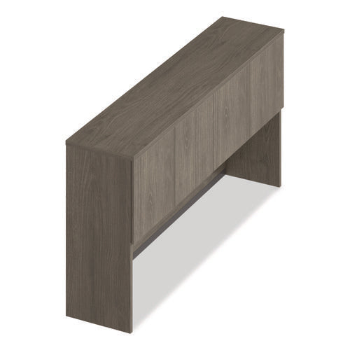Alera Seville Hutch With Doors, 4 Compartments, 72w X 16d X 36h, Walnut