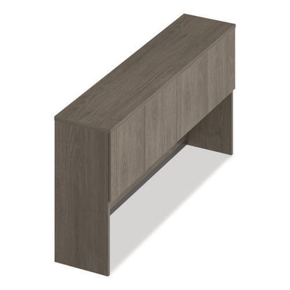 Alera Seville Hutch With Doors, 4 Compartments, 72w X 16d X 36h, Walnut