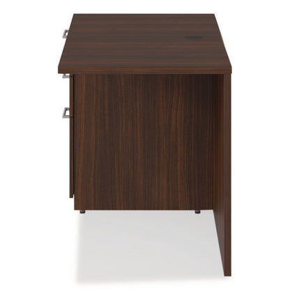 Alera Seville Series Desk Return With Pedestal, Left, 48" X 24" X 29", Mahogany