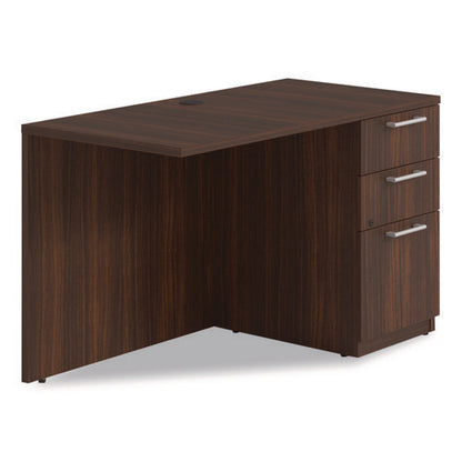 Alera Seville Series Desk Return With Pedestal, Right, 48" X 24" X 29", Mahogany