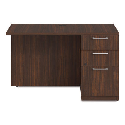 Alera Seville Series Desk Return With Pedestal, Right, 48" X 24" X 29", Mahogany
