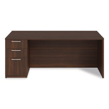 Alera Seville Series Single Pedestal Desk, Left Pedestal, 72" X 36" X 29", Mahogany