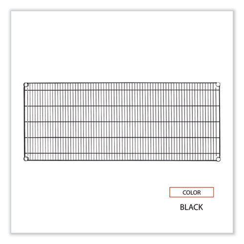 Industrial Wire Shelving Extra Wire Shelves, 48w X 24d, Black, 2 Shelves/carton
