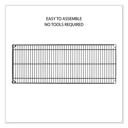 5-shelf Wire Shelving Kit With Casters And Shelf Liners, 48w X 18d X 72h, Black Anthracite