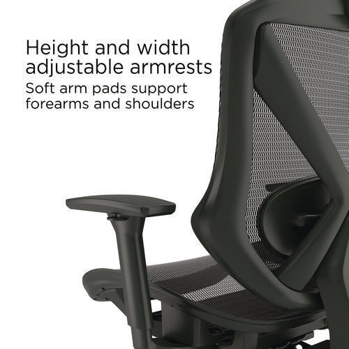 Alera Taunton Ergonomic Mesh Swivel Task Chair, Supports Up To 275lb, 17.44 To 20.98 Seat Height, Black Seat/back, Black Base