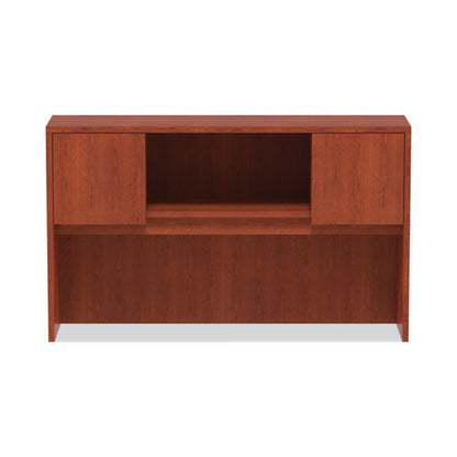 Alera Valencia Series Hutch With Doors, 4 Compartments, 58.88w X 15d X 35.38h, Medium Cherry