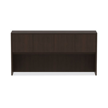 Alera Valencia Series Hutch With Doors, 4 Compartments, 70.63w X 15d X 35.38h, Espresso