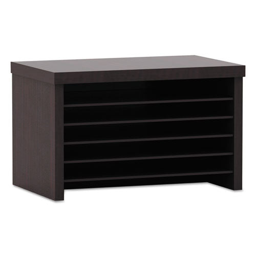 Alera Valencia Series Under-counter File Organizer, 6 Sections, 15.75" X 9.88" X 10.88", Espresso