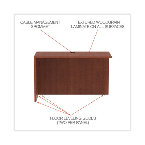 Alera Valencia Series Reversible Return/bridge Shell, 47.25w X 23.63d X 29.5h, Medium Cherry