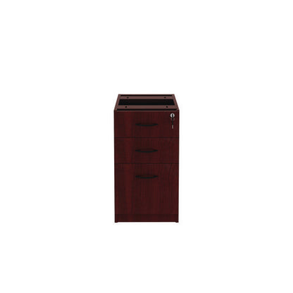 Alera Valencia Series Full Pedestal File, Left/right, 3-drawers: Box/box/file, Legal/letter, Mahogany, 15.63" X 20.5" X 28.5"