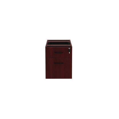 Alera Valencia Series Hanging Pedestal File, Left/right, 2-drawers: Box/file, Legal/letter, Mahogany, 15.63" X 20.5" X 19.25"