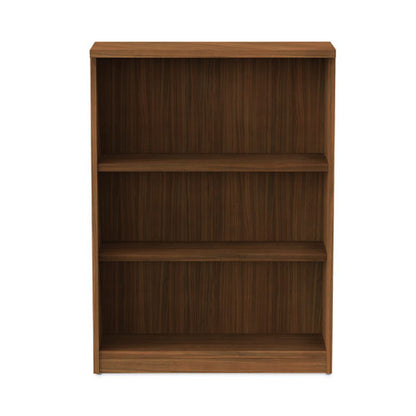 Alera Valencia Series Bookcase, Three-shelf, 31.75w X 14d X 39.38h, Modern Walnut