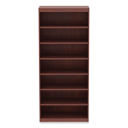 Alera Valencia Series Square Corner Bookcase, Seven-shelf, 35.63w X 11.81d X 83.86h, Cherry
