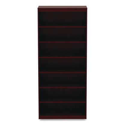 Alera Valencia Series Square Corner Bookcase, Seven-shelf, 35.63w X 11.81d X 83.86h, Mahogany