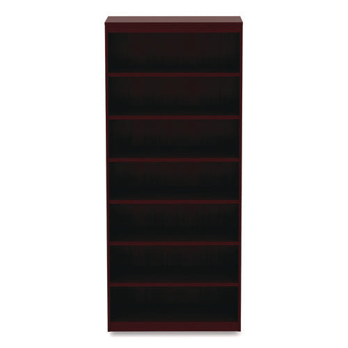 Alera Valencia Series Square Corner Bookcase, Seven-shelf, 35.63w X 11.81d X 83.86h, Mahogany