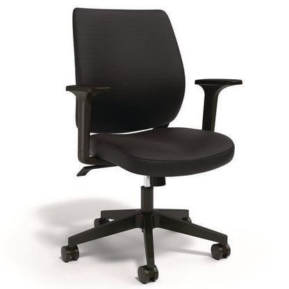 Alera Wessex Ergonomic Fabric Task Chair, Supports Up To 275 Lb, 17.13 To 20.83 Seat Height, Black Seat/back, Black Base