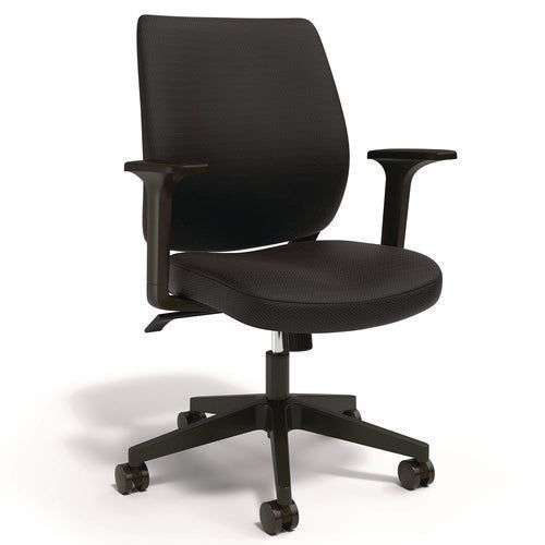 Alera Wessex Ergonomic Fabric Task Chair, Supports Up To 275 Lb, 17.13 To 20.83 Seat Height, Black Seat/back, Black Base