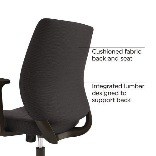 Alera Wessex Ergonomic Fabric Task Chair, Supports Up To 275 Lb, 17.13 To 20.83 Seat Height, Black Seat/back, Black Base