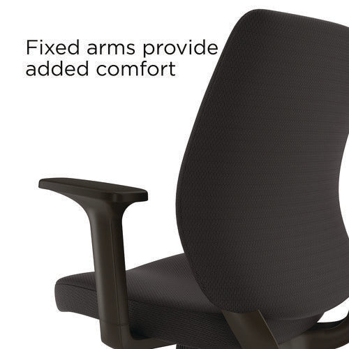 Alera Wessex Ergonomic Fabric Task Chair, Supports Up To 275 Lb, 17.13 To 20.83 Seat Height, Black Seat/back, Black Base
