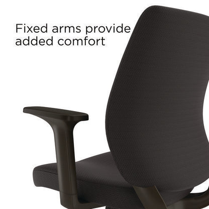 Alera Wessex Ergonomic Fabric Task Chair, Supports Up To 275 Lb, 17.13 To 20.83 Seat Height, Black Seat/back, Black Base