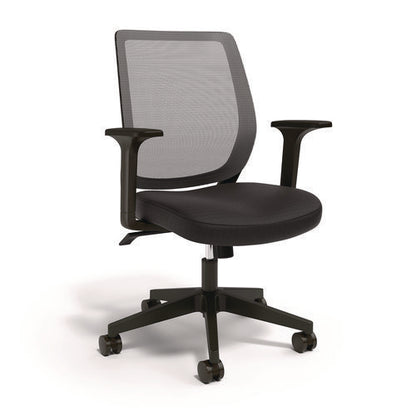 Alera Wessex Ergonomic Fabric Mesh Swivel Task Chair, Supports Up To 275lbs, 17.09 To 20.83 Seat Height, Black Seat/back/base