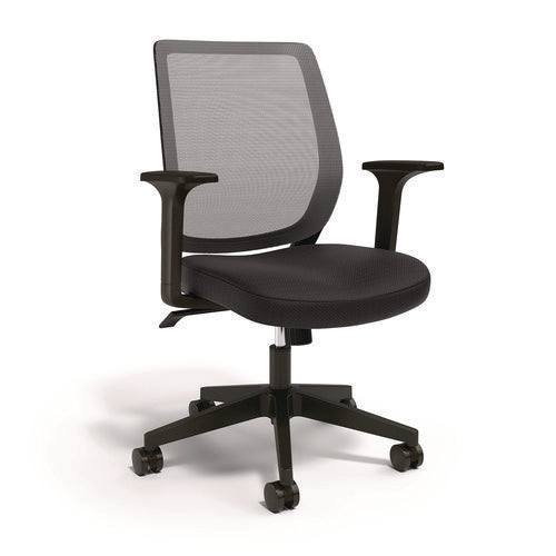 Alera Wessex Ergonomic Fabric Mesh Swivel Task Chair, Supports Up To 275lbs, 17.09 To 20.83 Seat Height, Black Seat/back/base