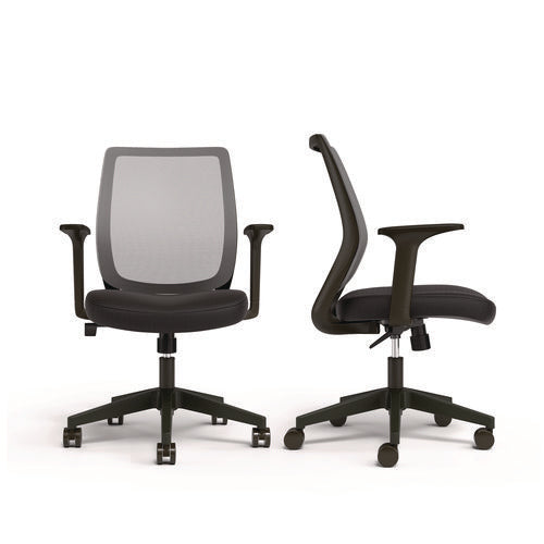 Alera Wessex Ergonomic Fabric Mesh Swivel Task Chair, Supports Up To 275lbs, 17.09 To 20.83 Seat Height, Black Seat/back/base