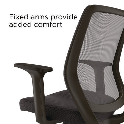 Alera Wessex Ergonomic Fabric Mesh Swivel Task Chair, Supports Up To 275lbs, 17.09 To 20.83 Seat Height, Black Seat/back/base
