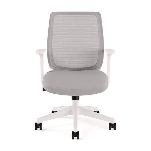 Alera Wessex Ergonomic Fabric Mesh Swivel Task Chair, Supports 275 Lb, 17.09 To 20.83 Seat Height, Gray Seat/back, White Base
