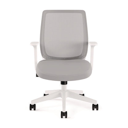 Alera Wessex Ergonomic Fabric Mesh Swivel Task Chair, Supports 275 Lb, 17.09 To 20.83 Seat Height, Gray Seat/back, White Base
