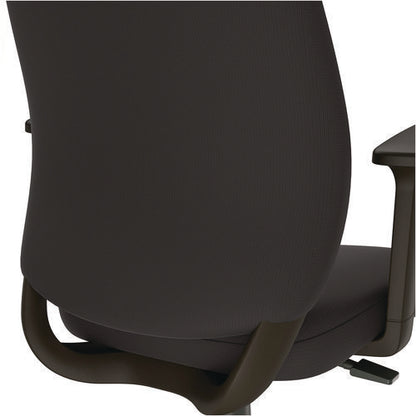 Alera Wessex Drafting Stool, Fabric, Supports Up To 275 Lb, 27.95 To 33.66 Seat Height, Black Seat, Black Back, Black Base