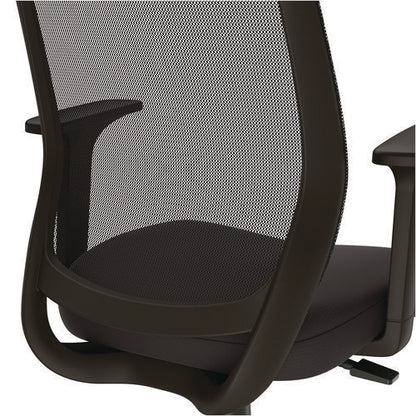 Alera Wessex Drafting Stool, Mesh Back, Supports Up To 275 Lb, 27.95 To 33.66 Seat Height, Black Seat, Black Back, Black Base