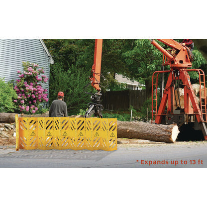 Expandable Portable Fence Barrier Safety Barricade, Plastic, 1.97 X 153.54 X 39.76, Yellow