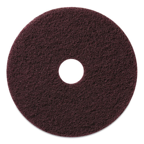 Stripping Pad, 20" Diameter, Burgundy, 5/carton
