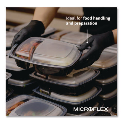 Microflex Midknight Powder-free Nitrile Gloves, Xx-large, 4.7 Mil (palm), 5.9 Mil (fingers), 9.6" Long, Black, 100/box