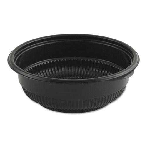 Microraves Incredi-bowl Base, 16 Oz, 5.75" Diameter X 2.02" H, Black, Plastic, 250/carton