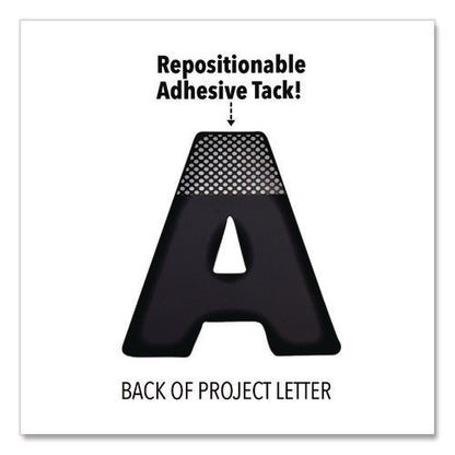 Black And White Poster Letters And Numbers, 10" Tall, Assorted Character Colors, 310/pack