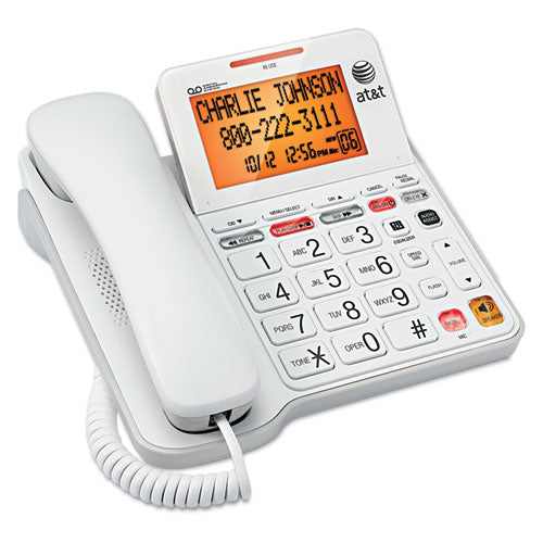 Cl4940 Corded Speakerphone With Digital Answering System, White