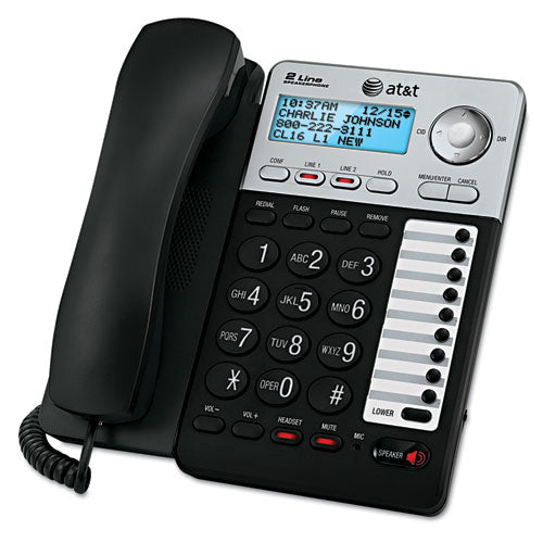 Ml17929 Two-line Corded Speakerphone, Black/silver