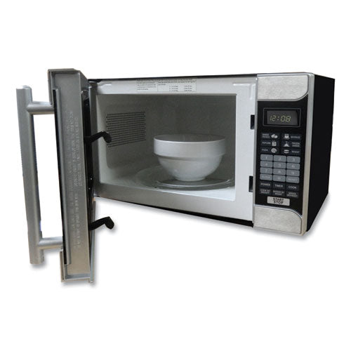 0.7 Cu.ft Capacity Microwave Oven, 700 Watts, Black/stainless Steel