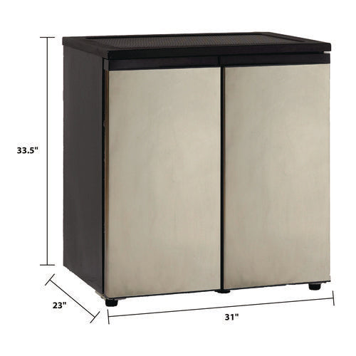 5.5 Cf Side By Side Refrigerator/freezer, Black/platinum