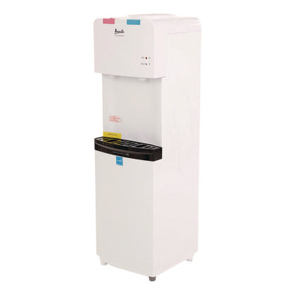 Hot And Cold Water Stand Up Dispenser, 3 Gal To 5 Gal, 11 X 12 X 36, White