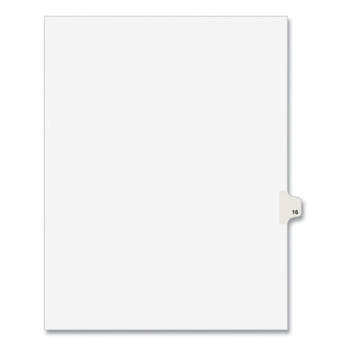 Preprinted Legal Exhibit Side Tab Index Dividers, Avery Style, 10-tab, 16, 11 X 8.5, White, 25/pack, (1016)