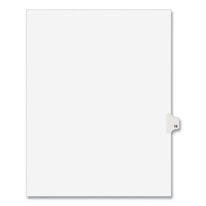 Preprinted Legal Exhibit Side Tab Index Dividers, Avery Style, 10-tab, 16, 11 X 8.5, White, 25/pack, (1016)
