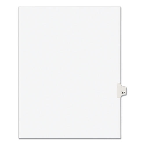 Preprinted Legal Exhibit Side Tab Index Dividers, Avery Style, 10-tab, 67, 11 X 8.5, White, 25/pack, (1067)