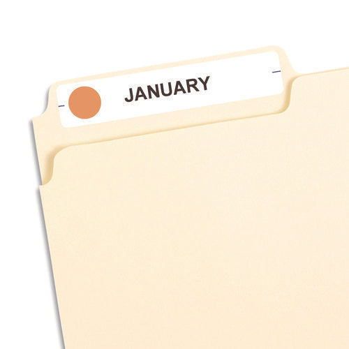 Handwrite Only Self-adhesive Removable Round Color-coding Labels, 0.5" Dia, Neon Orange, 60/sheet, 14 Sheets/pack, (5062)