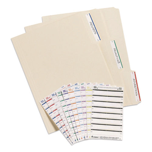 Printable 4" X 6" - Permanent File Folder Labels, 0.69 X 3.44, White, 7/sheet, 36 Sheets/pack, (5215)