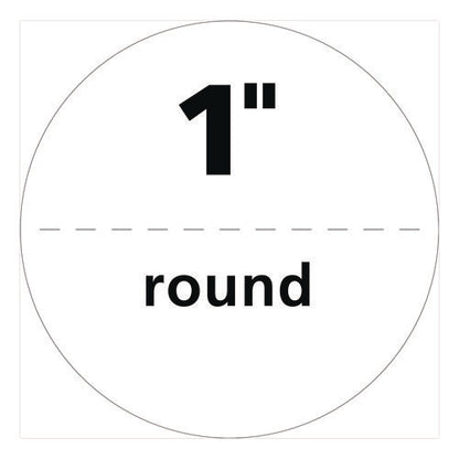 Printable Mailing Seals, 1" Dia, White, 15/sheet, 40 Sheets/pack, (5247)